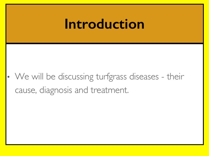 Turfgrass Disease Management